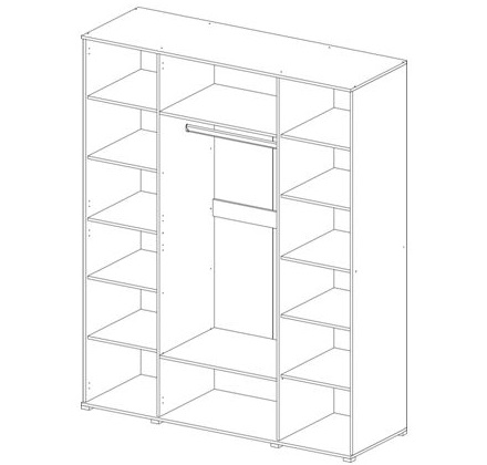 Фото Шкаф Вегас 4Д (180) четырехдверный от производителя Горизонт в Геленджике по цене 47 790 ₽