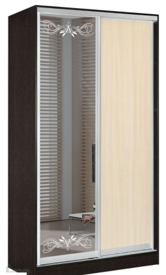 Фото Шкаф-купе Оскар 1.6 (1,2х0,6х2,4 - 2 двери) от производителя Мебель Маркет в Геленджике по цене 42 430 ₽