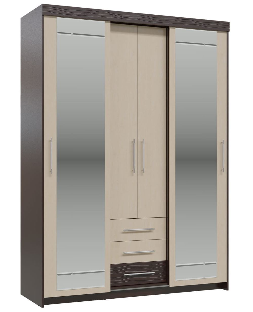 Фото Шкаф-купе с ящиками Олимп (2 двери) от производителя Гранд Кволити в Геленджике по цене 36&nbsp;860 ₽