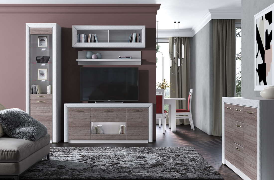 Фото Тумба RTV 1V2D1S Оливия (Olivia) от производителя Анрэкс в Геленджике по цене 18 710 ₽