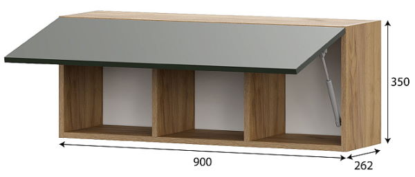 Фото Шкаф навесной Милан от производителя SV-мебель в Геленджике по цене 5 020 ₽