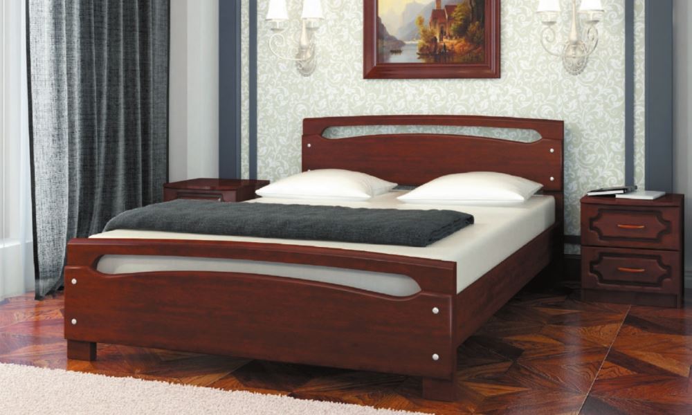 Фото Кровать двуспальная Камелия-2 (СМ 160х200) без основания с универсальными царгами от производителя Браво-мебель в Геленджике по цене 17 950 ₽