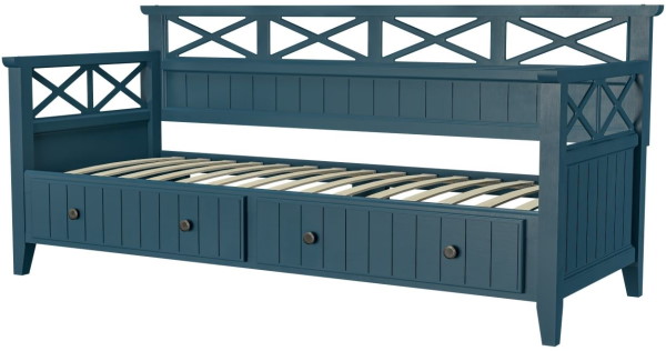 Фото Кровать односпальная Амелия (СМ 80х200) с выдвижными ящиками, без основания с универсальными царгами от производителя Браво-мебель в Геленджике по цене 29&nbsp;730 ₽