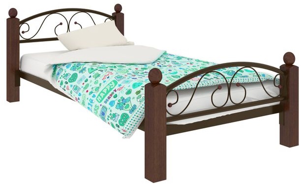 Фото Кровать односпальная Вероника Lux Plus (СМ 120х200) трубка металл от производителя Милсон в Геленджике по цене 19 800 ₽