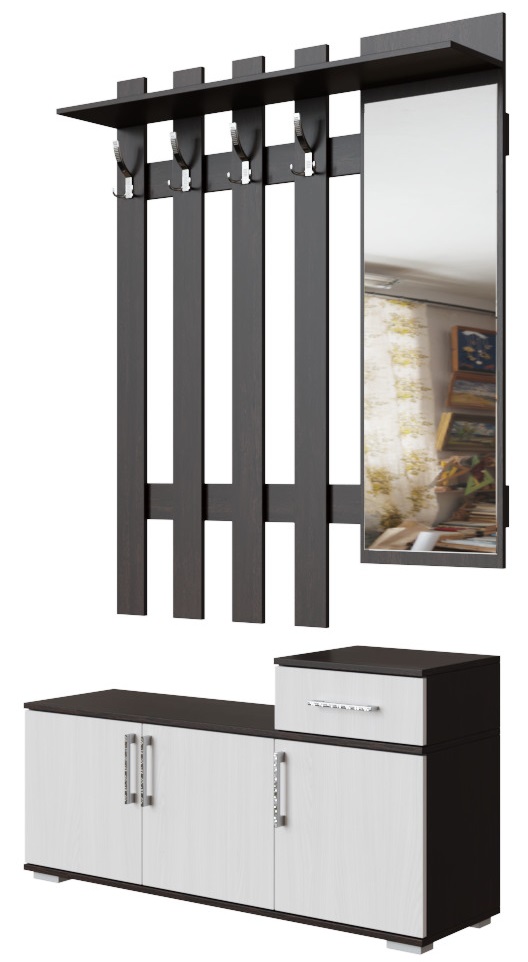 Фото Вешалка с зеркалом №3 (1,2) от производителя Хорошая мебель в Геленджике по цене 11 580 ₽