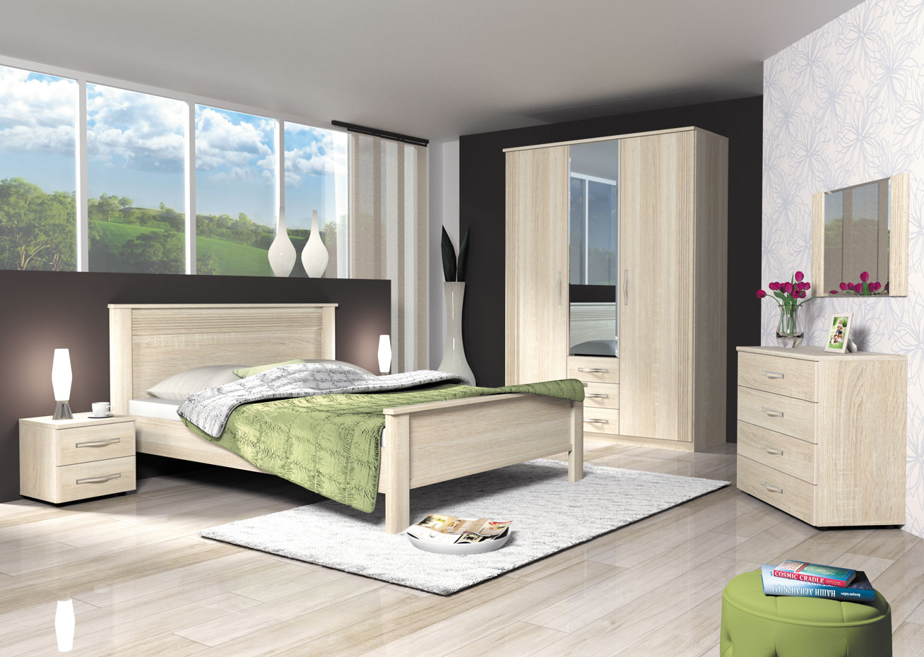 Фото Кровать двуспальная Диана Д3в (СМ 140х200) без основания от производителя Заречье в Геленджике по цене 13 540 ₽