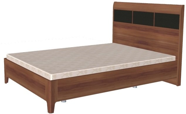 Кровать двуспальная Мелисса КР-2862 (СМ 140х200) с ламельным основанием ( 140х200 , ЛДСП/МДФ , слива валлис комбинированный , без подъемного мех. , без ящиков , без матраса (Лером) )