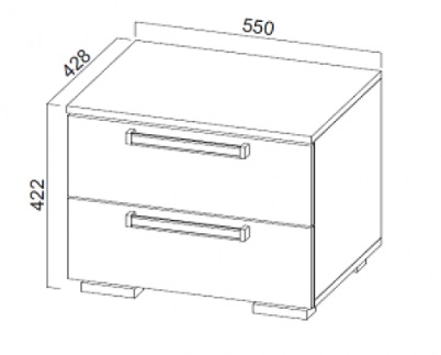 Фото Тумба прикроватная Лагуна-2 от производителя SV-мебель в Геленджике по цене 4 200 ₽