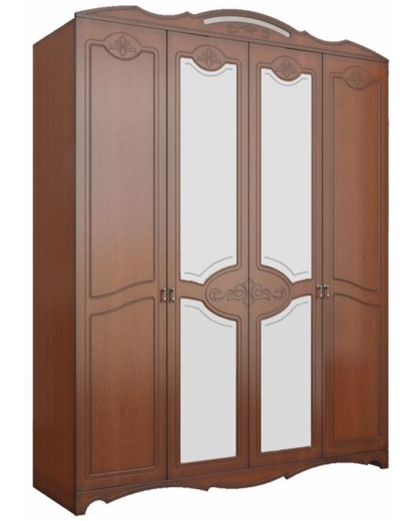 Фото Шкаф Лотос лакированный ШР-4 (178) четырехдверный от производителя Браво-мебель в Геленджике по цене 55&nbsp;190 ₽