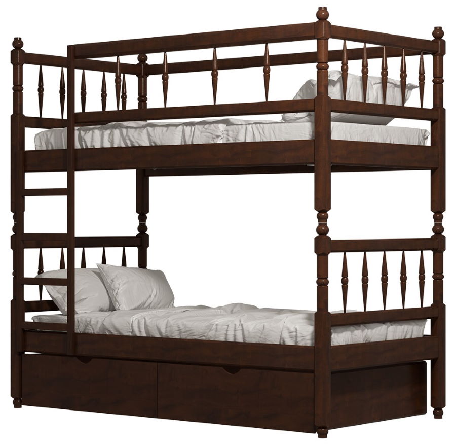 Фото Кровать двухъярусная №2 (СМ 80х190) с основанием от производителя Фант-мебель в Геленджике по цене 37&nbsp;680 ₽