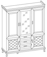 Шкаф трехдверный