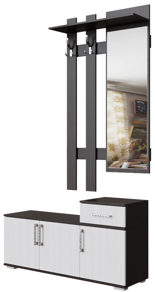 Фото Вешалка с зеркалом №3 (0,8) от производителя Хорошая мебель в Геленджике по цене 14 480 ₽