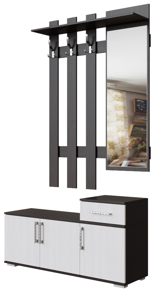 Фото Вешалка с зеркалом №3 (1,0) от производителя Хорошая мебель в Геленджике по цене 13 860 ₽