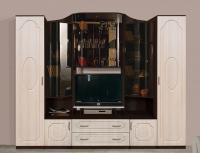 Стенка Эдвард 7 вариант 3 (МДФ стекло)