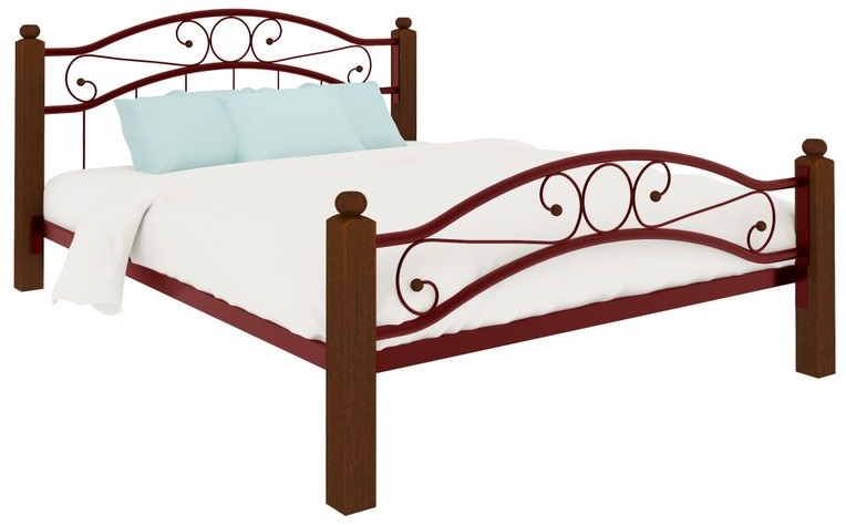 Фото Кровать двуспальная Надежда Lux Plus (СМ 140х200) трубка металл от производителя Милсон в Геленджике по цене 21 910 ₽