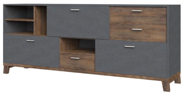 Фото Комод Монтана (3 дв. 3 ящ.) от производителя Браво-мебель в Геленджике по цене 25 250 ₽