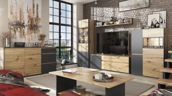 Фото Шкаф с витриной 1V3D Боско (Bosco) от производителя Анрэкс в Геленджике по цене 22 840 ₽