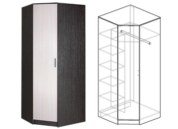 Фото Шкаф Светлана (86) угловой от производителя Мебель Маркет в Геленджике по цене 15 150 ₽