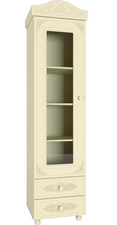 Фото Шкаф-пенал со стеклом Ассоль плюс АС-1  от производителя Компасс в Геленджике по цене 27 850 ₽