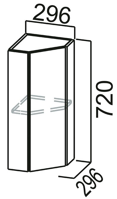 Фото Кухня Геометрия шкаф навесной Ш300тз от производителя SV-мебель в Геленджике по цене 4 930 ₽