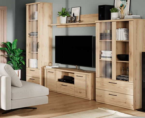 Фото Шкаф с витриной 1V2S Дорсет (Doorset) от производителя Анрэкс в Геленджике по цене 16 980 ₽