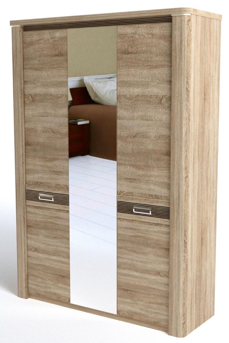 Фото Шкаф Магнолия (160) трехдверный от производителя СБК в Геленджике по цене 36 070 ₽