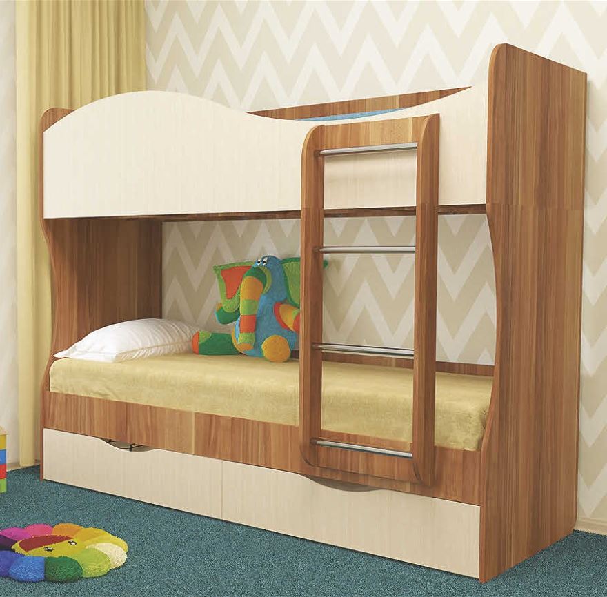 Фото Кровать 2-х ярусная Кузя (СМ 80х200) от производителя Пирамида в Геленджике по цене 20&nbsp;430 ₽
