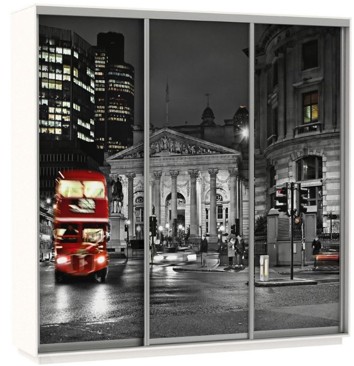 Фото Шкаф-купе Экспресс Трио Фото (2,4х0,6х2,2 - 3 двери) от производителя Мебельная компания Е1 в Геленджике по цене 58 640 ₽