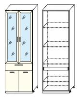 Кухня Диана-4 (ЛДСП) шкаф 800 (ШП-2) (белый, ясень шимо светлый (Фант-мебель) ) в Геленджике от производителя 