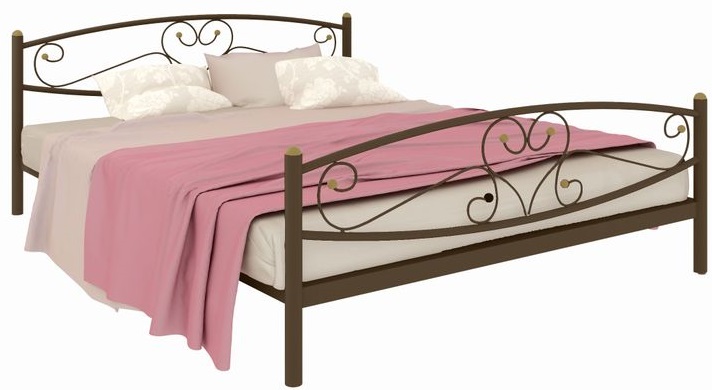 Фото Кровать двуспальная Каролина Plus (СМ 140х200) трубка металл от производителя Милсон в Геленджике по цене 13 780 ₽