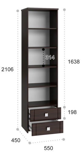 Фото Пенал Изабель ИЗ-63К с зеркалом от производителя Компасс в Геленджике по цене 25&nbsp;320 ₽