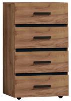 Комод Натура (Nature)-45 (дуб табачный craft-черный (Глазов) ) в Геленджике от производителя 