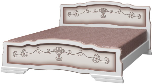 Фото Кровать двуспальная Карина-6 (СМ 160х200) с выдвижными ящиками, без основания с универсальными царга от производителя Браво-мебель в Геленджике по цене 29 530 ₽