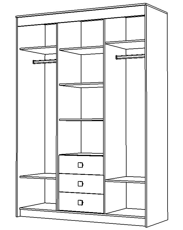 Фото Шкаф-купе Юнона комби (2 двери) от производителя Горизонт в Геленджике по цене 26 750 ₽