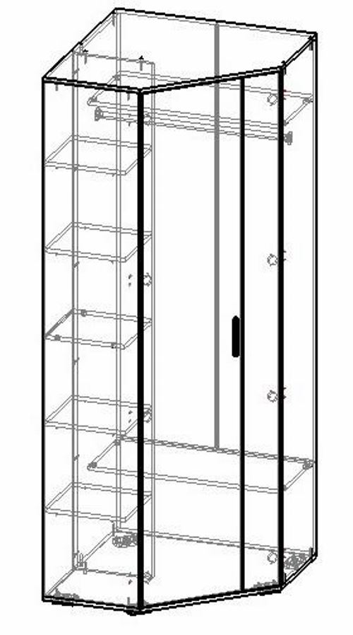 Фото Шкаф Аврора (80) без зеркала угловой от производителя Пирамида в Геленджике по цене 12 210 ₽