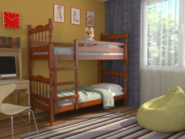 Фото Кровать 2-х ярусная Соня (СМ 80х189) с односторонними матрасами и выдвижными ящиками от производителя Браво-мебель в Геленджике по цене 46 380 ₽