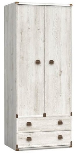 Шкаф Индиана JSZFN2D2S (80) двухдверный (сосна каньйон, сосна каньйон,(Black Red White (БРВ)))