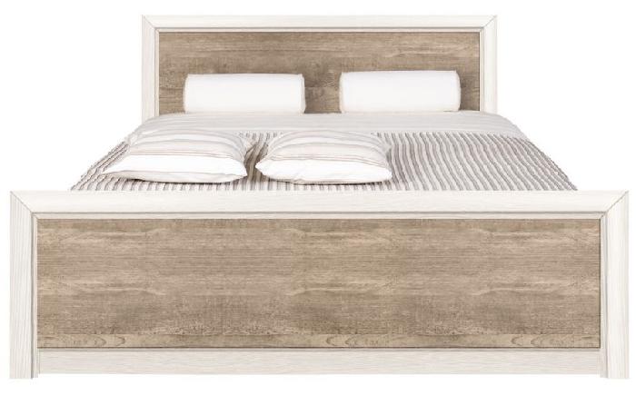 Кровать двуспальная Коен LOZ (СМ 160х200)_2 без основания ( 160х200 , ЛДСП/МДФ , ясень снежный-сосна натуральная , без подъемного мех. , без ящиков , без матраса (Black Red White (БРВ)) )