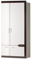 Шкаф Ронда 318 (100) двухдверный (белый, белый глянец-венге,(Яна)) в Геленджике от производителя 