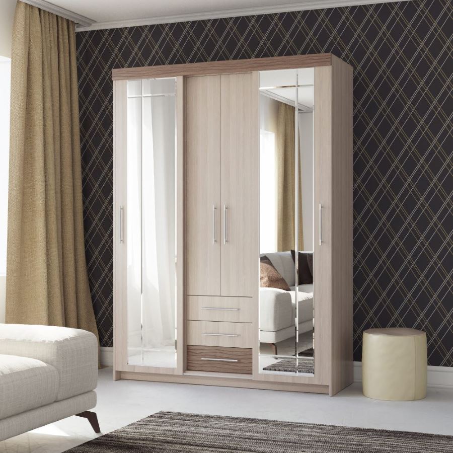 Фото Шкаф-купе с ящиками Олимп (2 двери) от производителя Гранд Кволити в Геленджике по цене 36 860 ₽