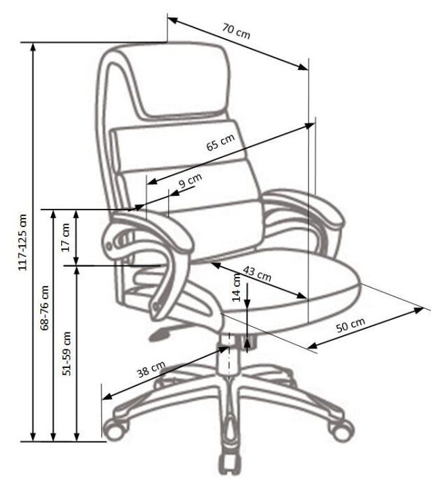 Фото Кресло для руководителя Halmar Sidney от производителя Halmar  в Геленджике по цене 33&nbsp;780 ₽