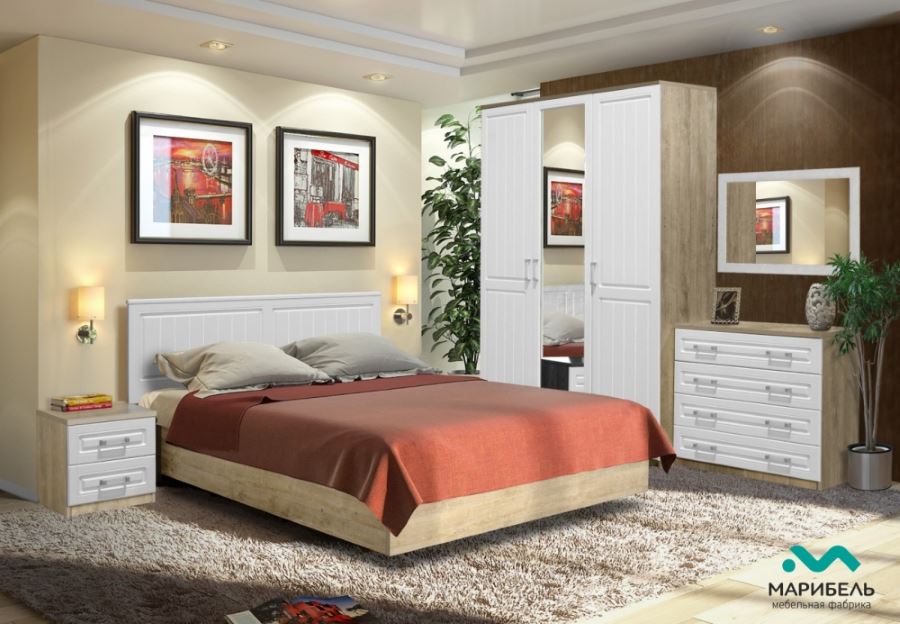 Фото Шкаф Ивушка-10 (91) с зеркалом угловой от производителя Марибель в Геленджике по цене 25 930 ₽