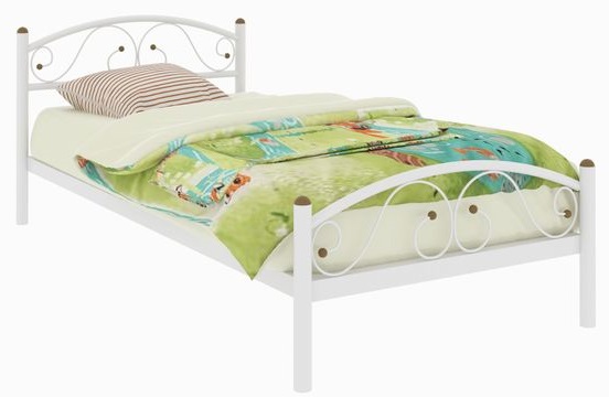 Фото Кровать односпальная Вероника Plus (СМ 90х190) трубка металл от производителя Милсон в Геленджике по цене 9 340 ₽
