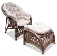 Фото mebel-iz-rotanga кресло с подставкой копакабана (780х750х900) производитель ТМК