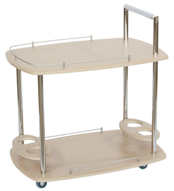 Стол сервировочный Эсперанс (пластик, мдф-дуб,  черный (Импэкс) )