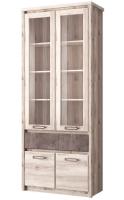 Фото  шкаф с витриной 2v2d1s джаз (jazz) производитель Анрэкс