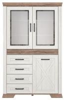 Шкаф Marselle REG2W1D4S (ясень снежный-дуб сонома темный, ясень снежный-дуб сонома темный (Black Red White (БРВ)) ) в Геленджике от производителя 