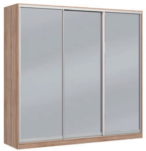 Фото Шкаф-купе Оскар 4.1 (2,22х0,6х2,4 - 3 двери) от производителя Мебель Маркет в Геленджике по цене 64 560 ₽