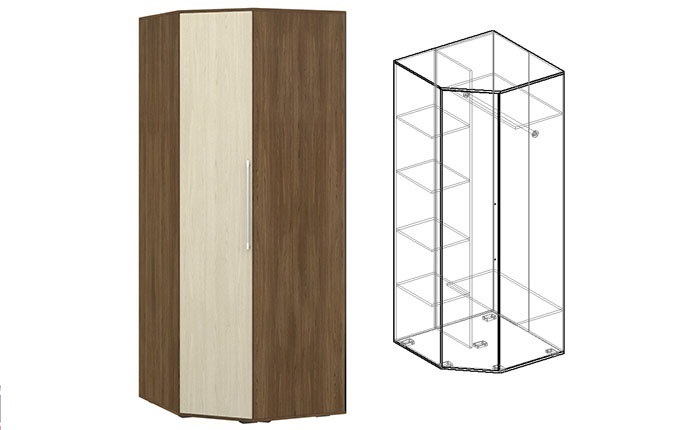 Фото Шкаф Светлана (86) угловой от производителя Мебель Маркет в Геленджике по цене 15 150 ₽