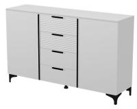 Комод комбинированный Брента (белый снег-лак белый (Браво-мебель) ) в Геленджике от производителя 